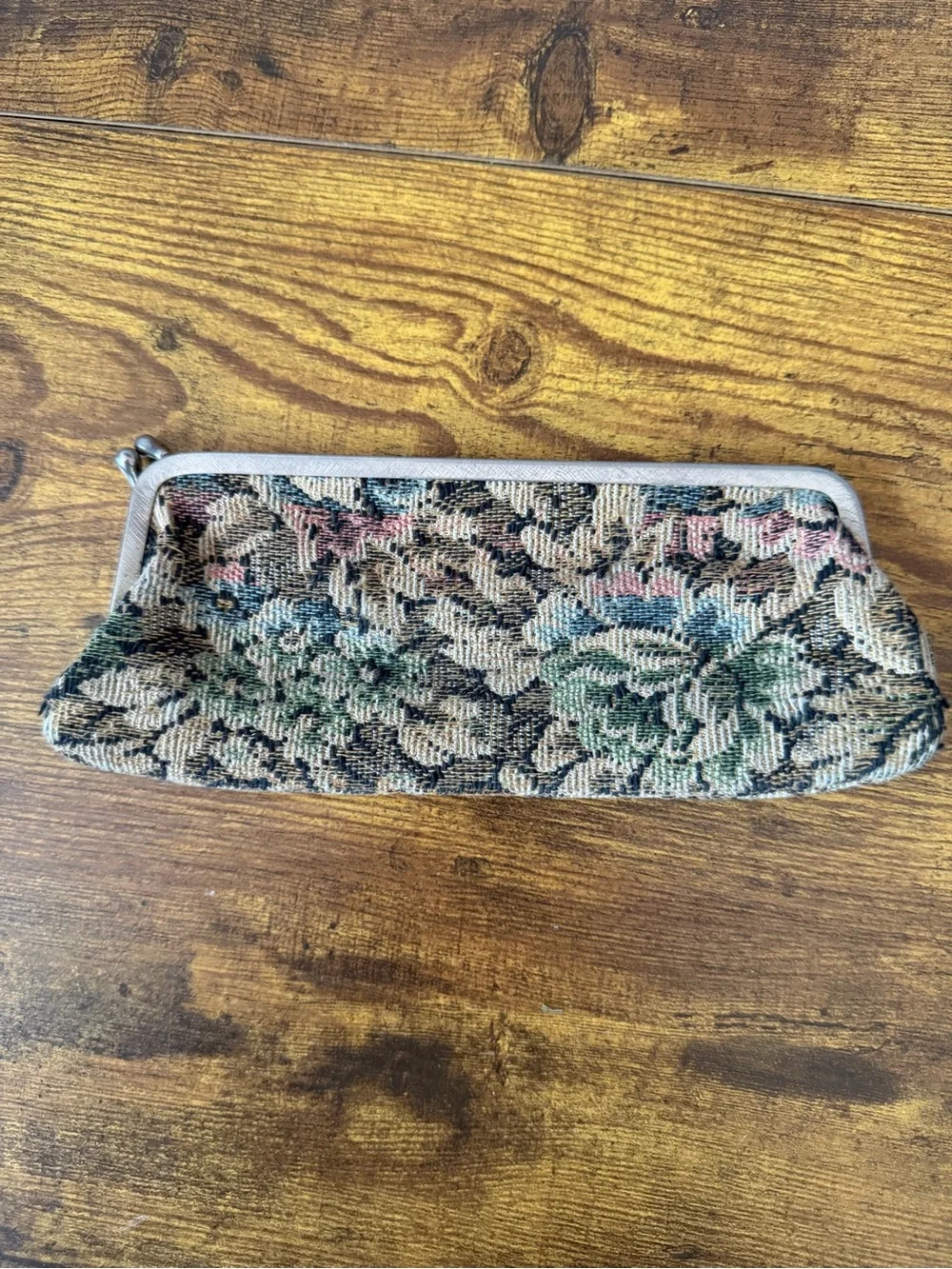Vintage Rosanne Floral Tapestry Eyeglass Case Kiss Lock Fabric Optical Case USA